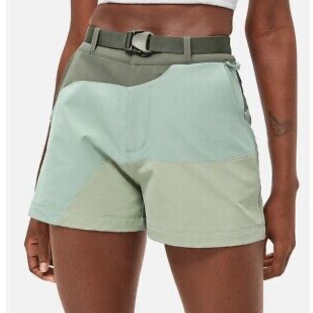 Outdoor Voices RecTrek 3” Colorblock Short in Blue/Green, Size L